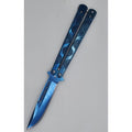 Butterfly Knife, 4" Blade, 9.25" Overall Blue