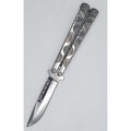 Butterfly Knife, 4" Blade, 9.25" Overall Chrome