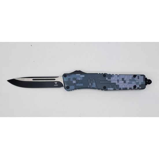 Fury OTF Digital Camo Drop Point Blade